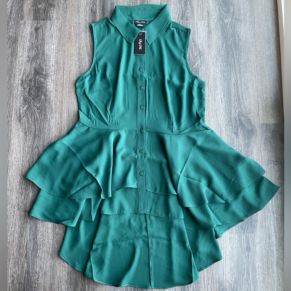 NWT City Chic Ruffle Top - Picture 4 of 6